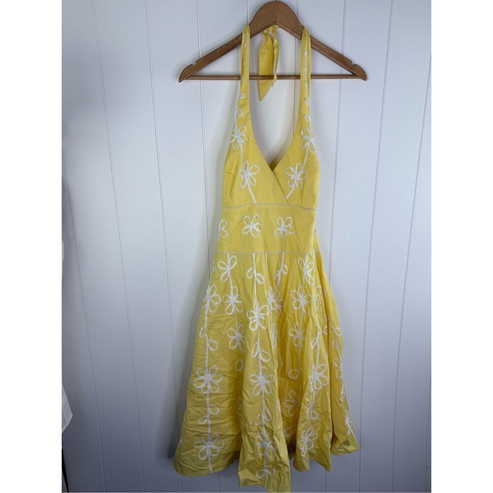 Lilly Pulitzer Willa Halter Embroidered Sunny Dress Vintage Size 6 - Picture 3 of 11